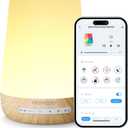 Baby Sound Machine, Momcozy White Noise Machine for Baby Sleeping with Night Light, Toddler Sleep Trainer with 34 Soothing Sounds, Timer, App Remote Control, Personal Sleep Routine(Wood Grain)