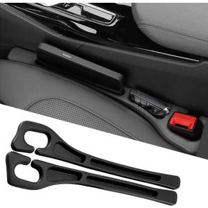 Car Seat Gap Filler 2-Pack, Universal Car Seat Gap Filler Organizer, Seat Gap Plug  Fills Gap Between Seat & Console, Drop-Proof Guard for Phones, Keys & Cards, Fits Cars, SUVs, Trucks, Black