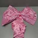 Large Pink Bow for Coquette Room Decor, 40x24 In Satin Ribbon Tie Coquette Birthday Decorations, Giant Pastel Pink Hanging Wall Decor for Ballerina Girl Just Want to Be One (Internal Stability Layer)