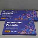 Nameplate Pocket, Name Tag Pockets for Desks, 9.8''x 4.7''/13.8"x42.7" Non-Woven Fabric Adhesive Clear Nametag Sleeves Covers for Student Desks, Classroom Suppliers (50 PCS)