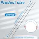 200 Pcs 16inch Insulation Support - Wire Insulation Support Wire, 1095 Carbon Steel Metal Insulated Wires (1095, 16 inch)