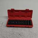 MIXPOWER 13 Pieces 3/8-Inch Drive Deep Impact Socket Set, 7mm to 19mm, CR-V, Metric, 6 Point, Deep, 13 Pieces 3/8" Dr. Socket