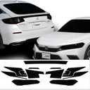 BOGAR TECH DESIGNS Full Headlight Taillight Reflector Sidemarker and Third Brake Light Tint Kit Compatible with and Fits Honda Civic Hatchback 2022-2025, Dark Smoke