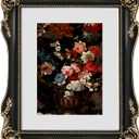 8x10 Black Vintage Picture Frame with Mat for 5x7 or 8 x 10 Photos, Ornate Baroque Gothic Victorian Frames, Tabletop or Wall Display, Antique Home Decor Accent