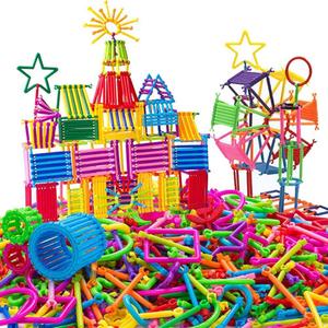 500 PCS Building Toy Building Blocks Bars Different Shape Educational Construction Engineering Set 3D Puzzle, Interlocking Creative Connecting Kit, Building Construction Toys A Great STEM to