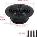 Antrader 6 Inch ABS Adjustable Air Vent for Bathroom Kitchen Ventilation