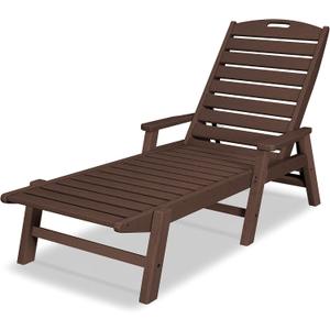 POLYWOOD NCC2280MA-P Nautical Arms Chaise, Mahogany, 78.5 inches x 27 inches x 39 inches