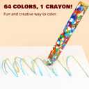 rokt&razo Multicolor Crazy Giant Crayon Pack, 2PC, 8 inches Long, Perfect for Arts and Crafts Projects, Jumbo Crayons, Huge Kids Crayons