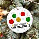 5 x Volleyball Ornament 2025  White Elephant Gift, Deck The Halls with Volleyballs Ceramic Holiday Decoration  Gift for Volleyball Players, Coaches, Fans & Teams