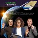 MESMOS 6 Pack 3.9 inch (9.8cm) Pen Refills Ballpoint Blue Ink, Compatible with Ballpoint Parker Pen, Replacement Ink Refills, 1.0mm Smooth Writing Medium Tip, Cartridge (Blue)