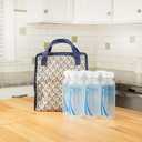 Dr. Browns Fold & Freeze Bottle Tote, Breastfeeding Essential Cooler Bag, 6 Baby Bottles Milk Storage - Multicolor
