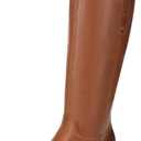 Naturalizer Womens Ontime Knee High Boot English Tea Brown Leather 8 M, Shaft circumference 15.91 Inches, 
Leather or suede upper with closed round toe and 1 3/8 inch block heel. Soft, supple leather drapes into a relaxed slouch.