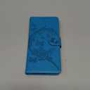 for iPhone 17 Pro Max Wallet case, Flip Folio Cover with Stand Feature for Women Men, PU Leather Phone Case Fit for iPhone 17 Pro Max 6.9 inch [Blue-Flower]