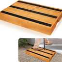 Wooden Step Stool One Step Stool for Adults Non-Slip Platform Mobility Step Heavy Duty Outdoor Steps for Seniors Adults with Bad Knee,No Assembly Required(25.7" L x 17.1" W x 3.38" H)