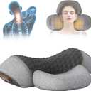 CSQDXIN 3in1 Neck Massager Pillow with Heat Deep Tissue Massage Pillow for Neck Relaxation (Light Grey)