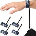 Glove Leash, 2 Pairs Ski Glove Wrist Straps Elastic Handcuff Leashes for Skiing Snowboarding Accessories, Adjustable Anti-Loss Hanging Glove Straps (Size 8-11)