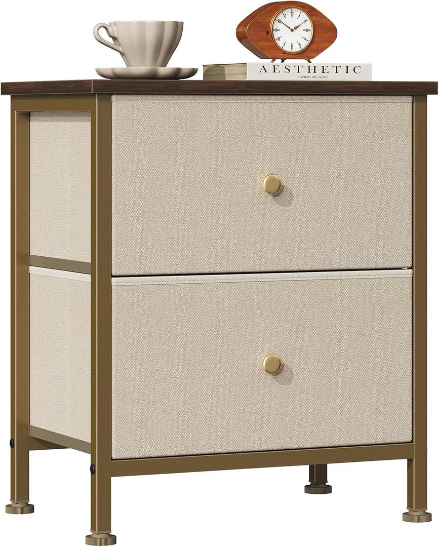 Sweetcrispy Small Nightstand with Storage Drawer for Bedroom, Mini Dresser, 11.8"D x 18"W x 20"H , 1 Pack