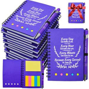 40 Pcs Bulk Fathers Day Christian Gifts Prayer Journal for Woman - 20 Set Religious Notepad with Christian Pen - Bible Notebook - Church Gifts for Inspirational, Bible Study, Devotions ( Elegant )