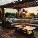 Orison Outdoor Ceiling Fans with Light, 21'' Wet Rated Outdoor Hanging Fan for Gazebo, Plug in Caged Lighting for Pergola Canopy, Hanging with Hook, 3 Color LED Light, Waterproof