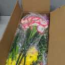 Artificial Flowers for Outdoors, 14 Bundles Fake Outdoor Flowers, UV Resistant Artificial Outdoor Plants & Flowers for Decoration, Colorful Morning Glory for Garden Porch Yard Patio, Mixed Color B (Purple, Fuchsia, Pink & Yellow)