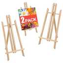 2PCS 17 Inch Desktop Easel, Party Easel, Wooden Easel - Versatile Tabletop Art Display Stand for Creative Projects and Events