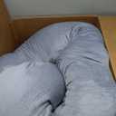 MOON PARK Pregnancy Pillows for Sleeping - 57 Inch U Shaped Full Body Maternity Pillow with Removable Cover - Support for Back, Legs, Belly, Hips - Pregnancy Pillow for Women - Grey