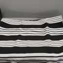 Black and White Striped Outdoor Rug 27.5"x43" Cotton Front Porch Door Mat Doorway Carpet Kitchen Laundry Room (Black Strip)