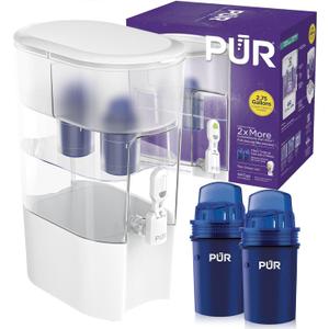 PUR Water Filter Dispenser XL 44-Cup with 2 Genuine PUR Filters, 44-Cup Capacity, 2-in-1 Powerful, Faster Filtration, Dishwasher Safe, (PDI4000Z)
