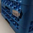 Carlisle FoodService Products Opticlean Glass Rack 16 Compartments with 1 Extender for Kitchens and Restaurants, Plastic, 19.875 x 19.875 x 5.5 Inches, Carlisle Blue