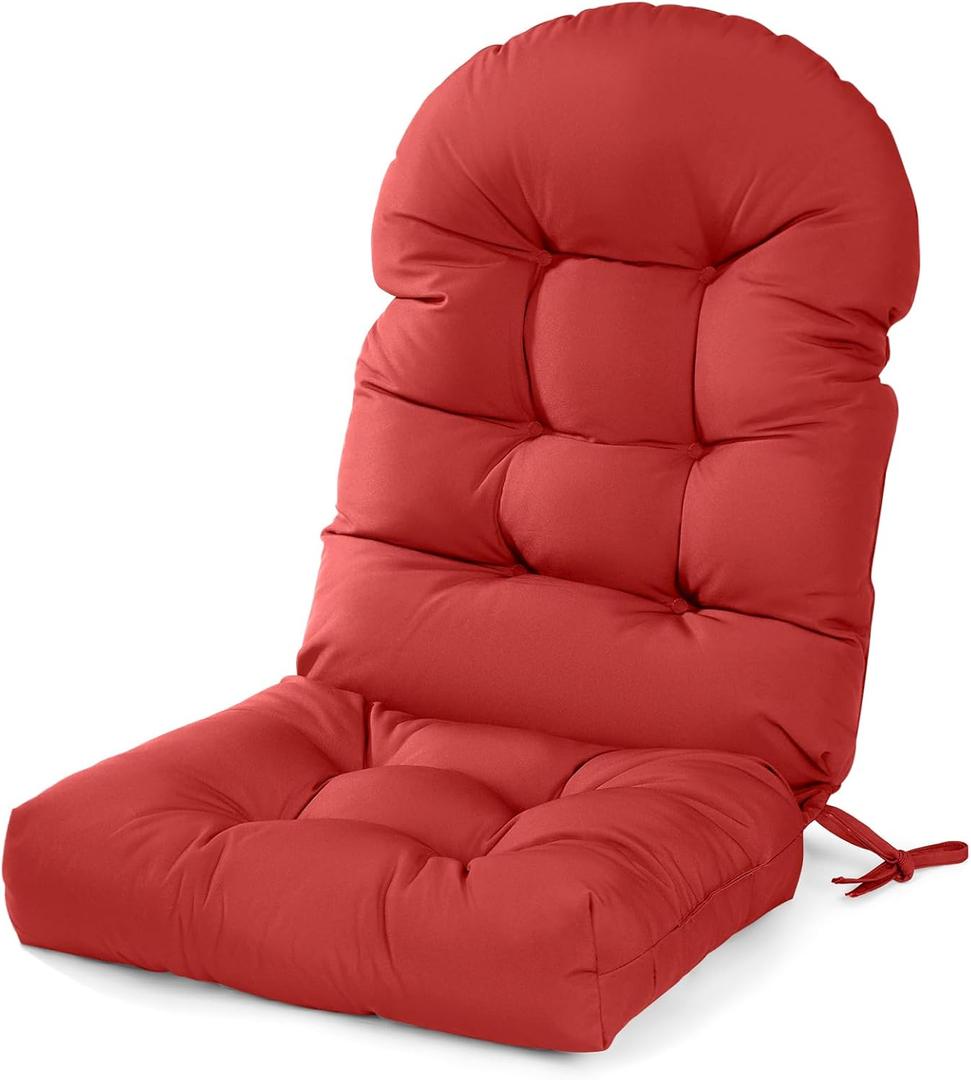 mudilun Outdoor Adirondack Chair Cushion High Weather Resistant Tufted Waterproof Lounge Cushion Anti-Slip Thickened High Back Patio Seat Pads