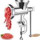 Manual Meat Grinder, Heavy Duty Aluminum Alloy Hand Meat Grinder with Table Clamp, Meat Mincer Sausage Maker for Beef Pepper Mushroom