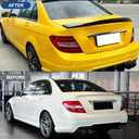 Rear Spoiler Wings for Mercedes Benz C Class W204 (2008-2014) C180 C200 C250 C300 C350 C63 4-Door Sedan Trunk Spoiler Wing Trunk Tail Rear Trunk Lid,Glossy Black - R Style Duckbill Spoiler