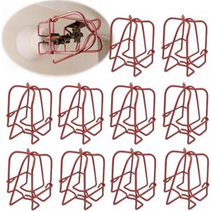Happy Tree (10 Pack) 1/2" IPS Fire Sprinkler Head Guard Cover Red for Pendent & Upright & Horizontal Sidewall Head - Double Hook Fire Sprinkler Head Cover Cage