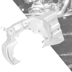 HDBUBALUS Motorcycle Engine Transmission Interface Cover Transmission Shroud Cover Fit For Harley Softail 2007-2017 Chrome