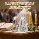 Qinyoung 12 Sets Clear Glass Bottles with Cross Catholic Bulk Glass Baptism Favors for Guests Christian Water Container with Organza Bags for Communion Gifts Church Wedding Baptism