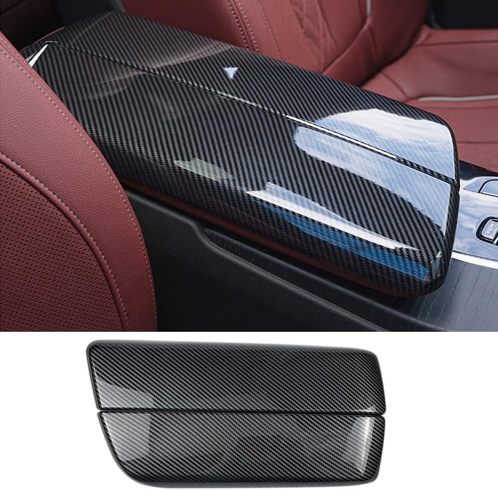 for BMW 5 Series E60 E61 F10 F11 G30 G32 2004-2021 Car Armrest Box Cover Carbon Fiber Color Center Console Box Armrest Panel Protect Trim Covers Auto Accessories (G30 G32 2017-2021)