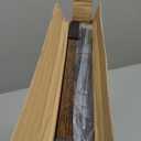 fusehome C-Shaped End Table, for Living Room, Bedroom, Small Spaces, TV Tray Couch Side Tables Laptop Table, Rustic Brown and Black