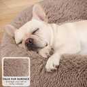 MIXJOY Orthopedic Dog Bed Comfortable Donut Cuddler Round Pet Beds Ultra Soft Washable Dog and Cat Cushion (20''/23''/30'') (23'', Brown)