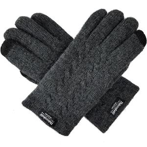 BRUCERIVER Ladie's Wool Knit Gloves with Thinsulate Lining, XL