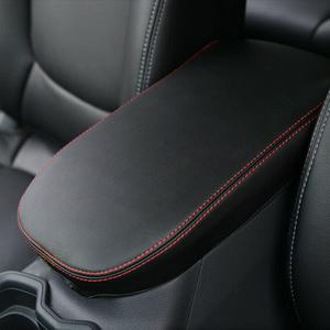 INTGET for Toyota RAV4 Accessories 2025 2024 2023 2022 2021 2020 2019 and 2021-2024 RAV-4 Prime Center Console Cover Leather Armrest Middle Console Lid Cover Arm Rest Covering Car(Red)