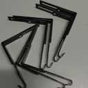 Amylove 8 Pcs Adjustable Cubicle Hanger Universal Partition Metal Cubicle Hooks Door Hanger, Adjusted to Fit Panels with 1 3/8 Inch to 3 1/2 Inch Thickness for Office Whiteboard (Black)