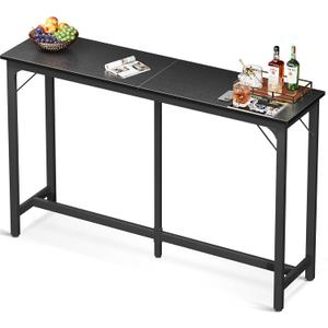 ODK 63 inch Bar Table, Bar Height Pub Table, Counter Height Bar Table, Rectangular High Top Kitchen & Dining Counter Tables with Sturdy Legs & Easy-to-Clean Top, Indoor use, Black