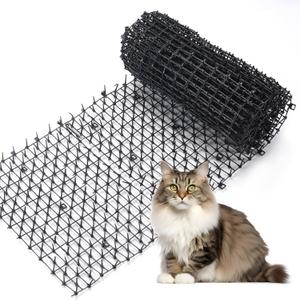 6.5ft Scat Mat for Cats with Spikes, Prickle Strips Network Digging Stopper Outdoor Spike Deterrent Mat, 78 inch x 11 inch (BLACK)