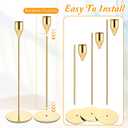 Giantree Set of 18 Decorative Taper Candle Holders, Modern Elegant Thin Metal Tall Candlestick Holders Table Centerpieces Weddings Christmas Parties Anniversaries and Home Decor