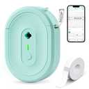 NDYIN Label Maker Machine with Tape, N12 Portable Bluetooth Label Printer, Wireless Mini Label Makers Thermal Sticker with Multiple Templates for Home, Kitchen, School, Office Organization, Green