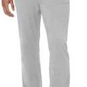 Hanes Men's Cotton Jersey Jogger, Knit Sweatpants with Pockets, Jogger, Cinched Cuff and Straight Leg, Large