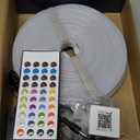 segrass 32.8ft LED neon Lights with Remote APP Control IP65 Waterproof Flexible Neon Strip Lights 24V RGB Rope Lights for Bedroom Room Outdoors Décor