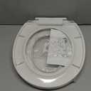 Toilet Seat with Toddler Seat, Potty Training Toilet Seat Round 2 in 1 Soft Close Quiet No Slapping, Magnetic Absorption, Easy to Install and Clean,White