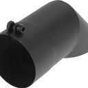 Motoforti 3.5 Inch ID Inlet Turn Down Exhaust Tip Surface Blasting Mandrel Bend Elbow Tube 9.1inch Overall Length Suitalbe for 3.5" OD Tailpipes Black