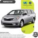 Headlights W/Bulbs for 2011-2020 Toyota Sienna Halogen Headlamp Replacement Driver & Passenger Side